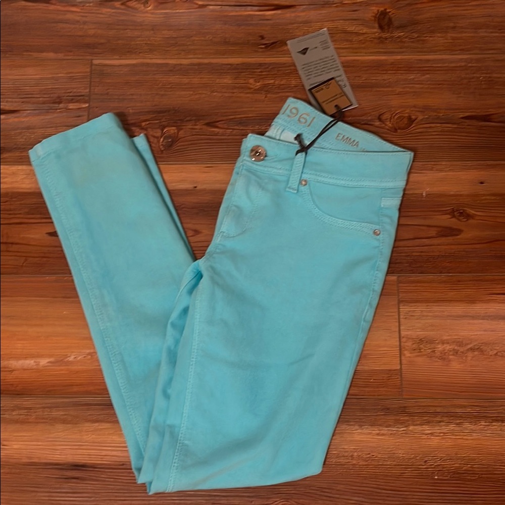DL1961 Skinny Jeans in Blue and Green